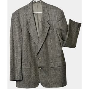 Christian Dior Monsieur Blazer Mens Size 46R Gray Blue Single Breasted Vintage